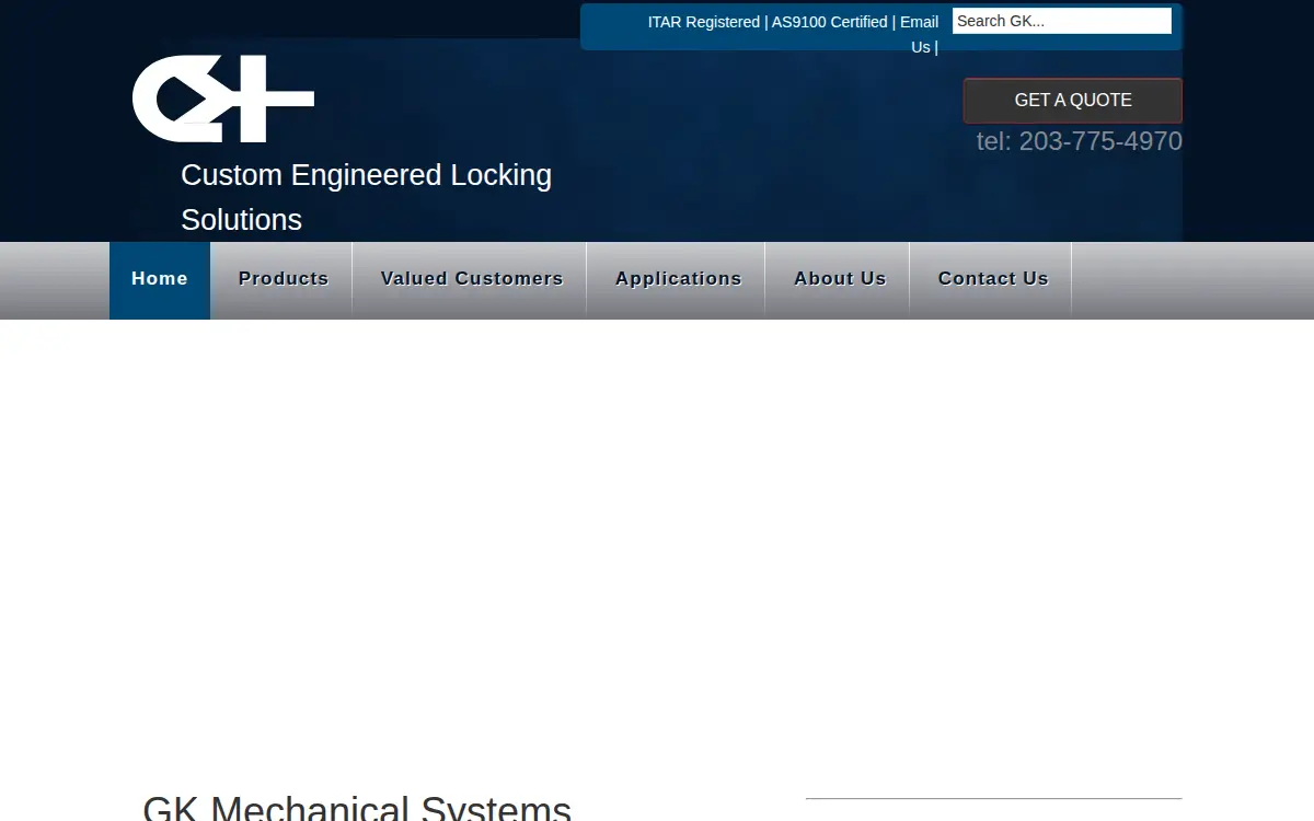 Homepage of Gk Mechanical Systems LLC