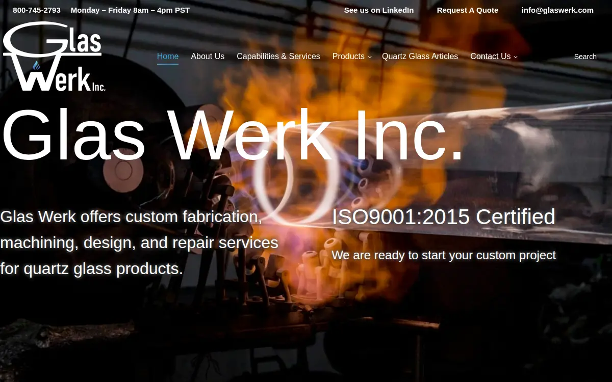 Homepage of Glas Werk INC