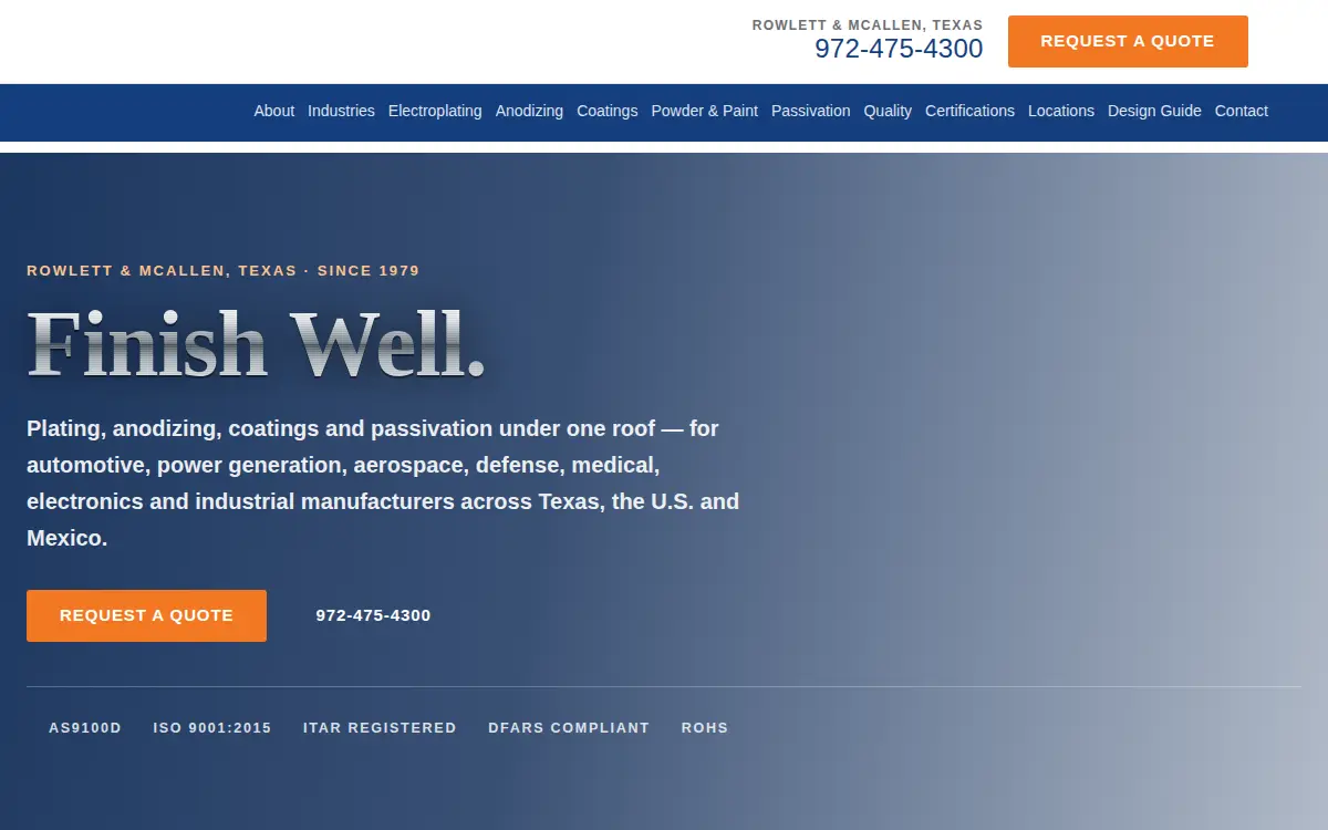 Homepage of Gleco Plating, INC