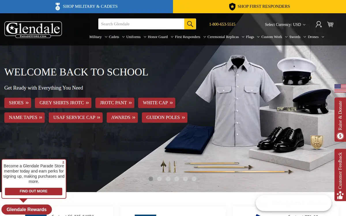 Homepage of Glendale Parade Store, LLC