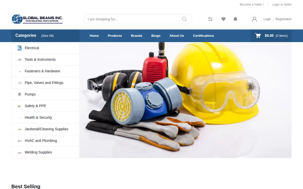 Homepage of Global Beams INC.