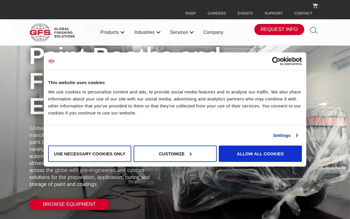 Homepage of Global Finishing Solutions LLC