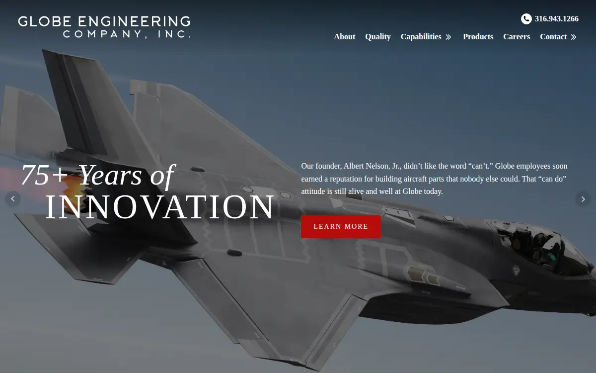 Homepage of Globe Engineering Co., INC
