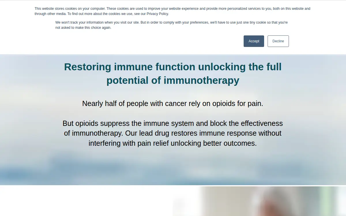Homepage of Glycyx Mor, INC.