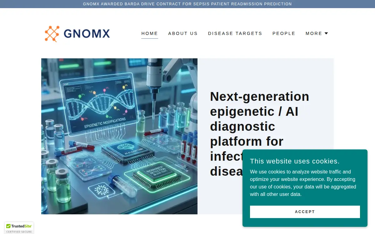 Homepage of Gnomx CORP.