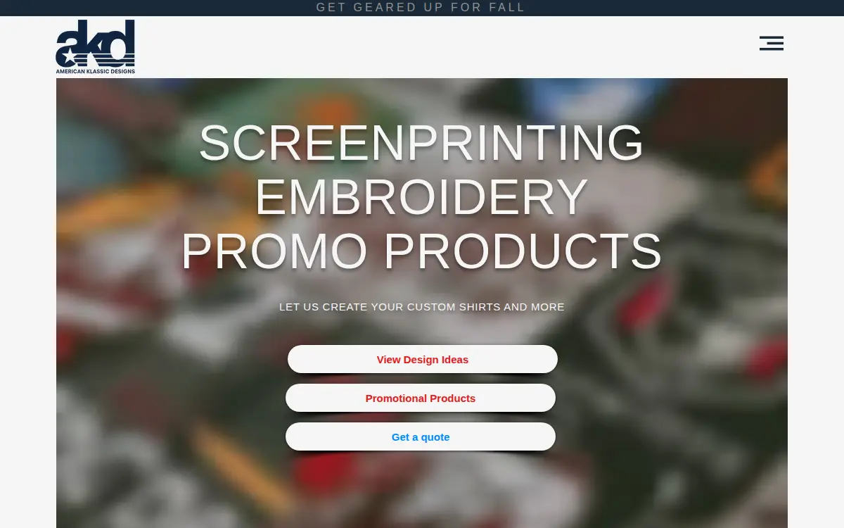 Homepage of American Klassic Designs, INC.