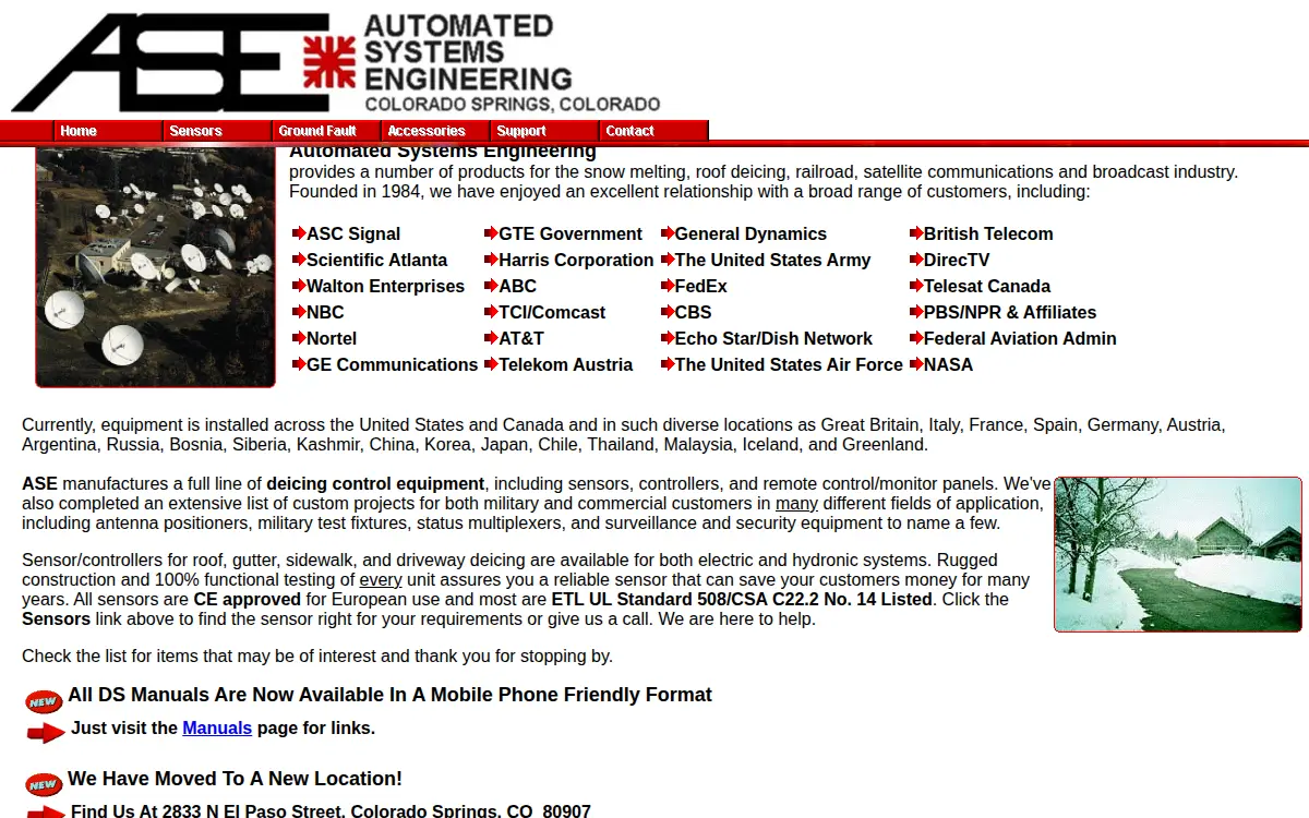 Homepage of Automated Systems Engineering, INC.