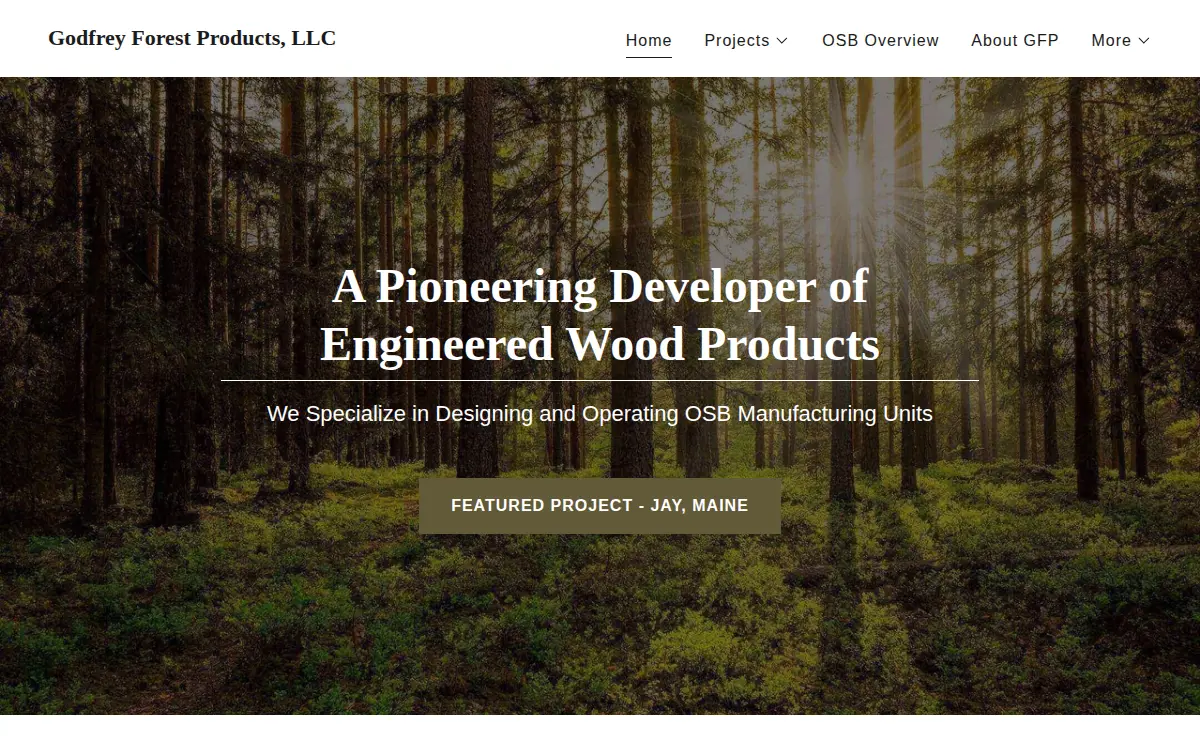 Homepage of Godfrey Forest Arizona LLC