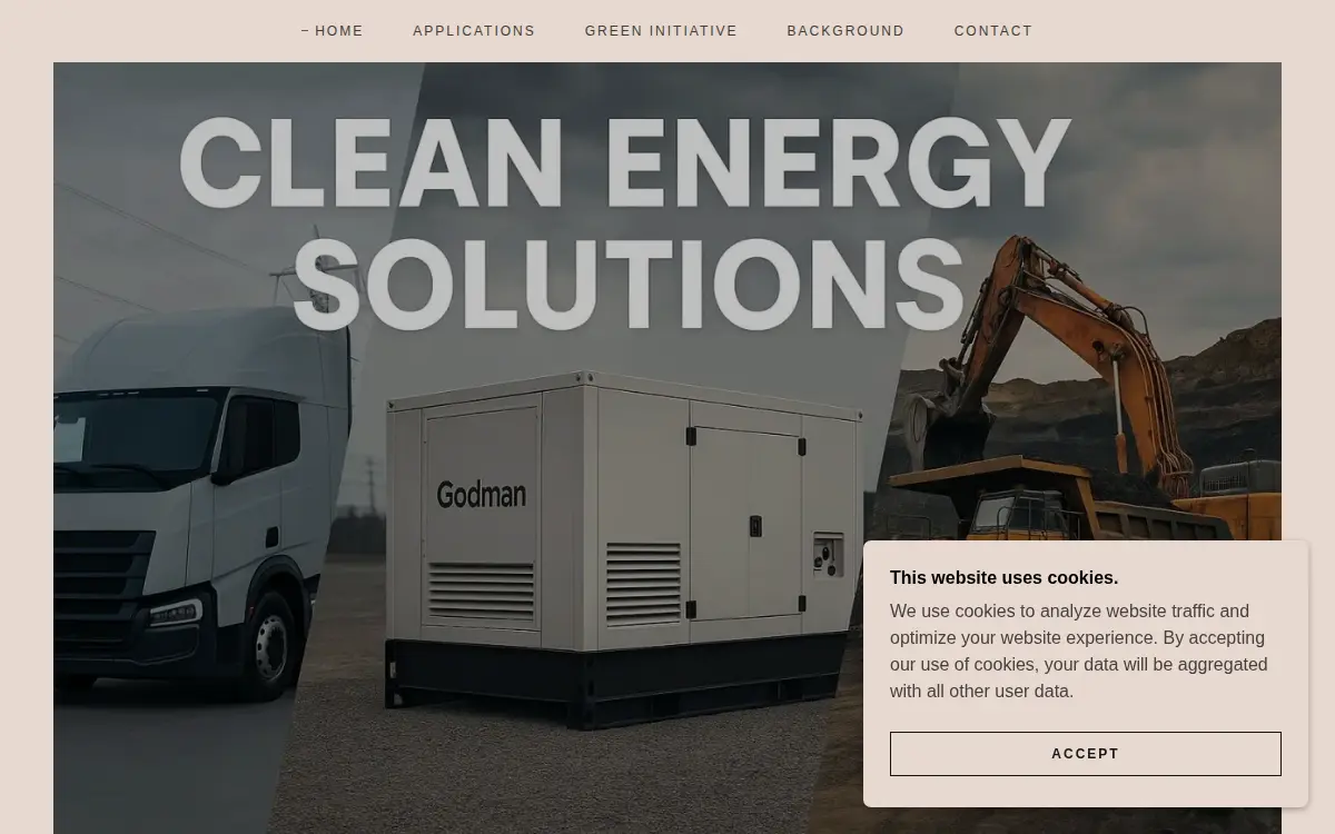 Homepage of Godman Energy Group, INC.