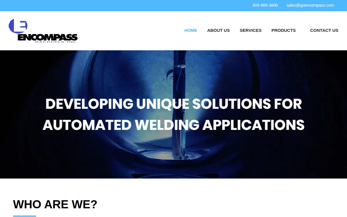 Homepage of Encompass Machines INC