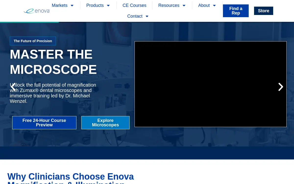 Homepage of Enova Illumination, INC.
