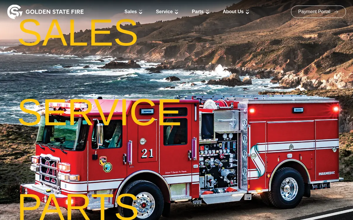 Homepage of Golden State Fire Apparatus INC.