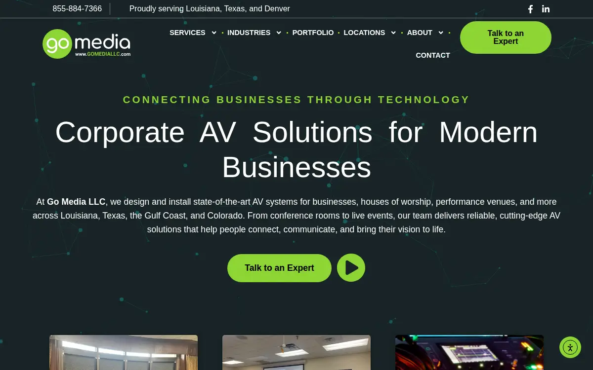 Homepage of Go Media LLC