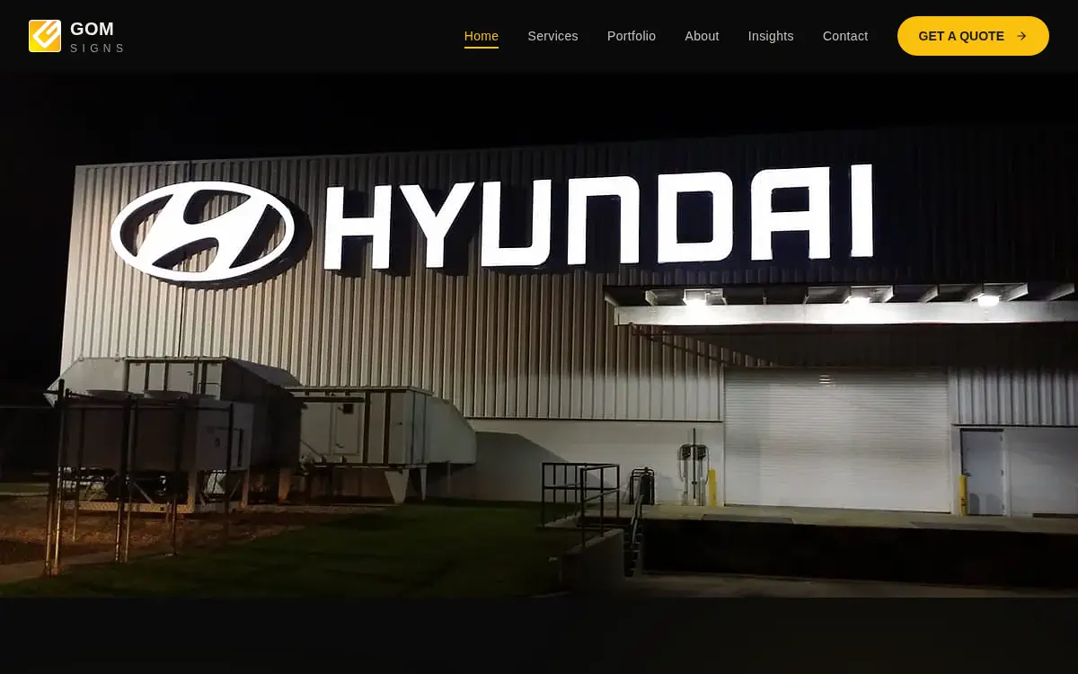 Homepage of Gom Graphics, LLC