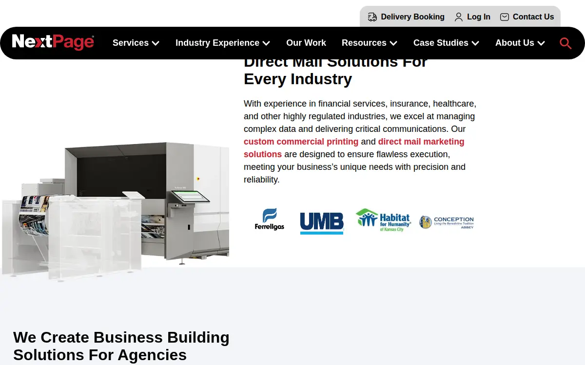 Homepage of Next Page, INC