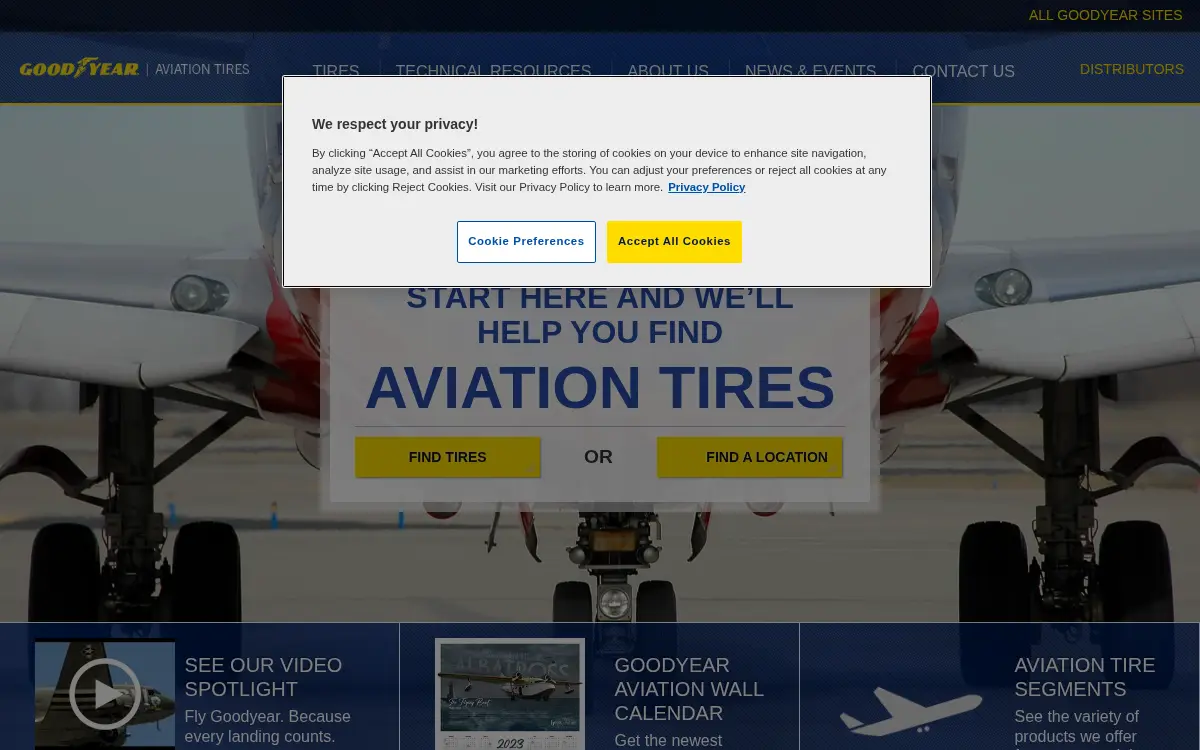 Homepage of The Goodyear Tire & Rubber Company