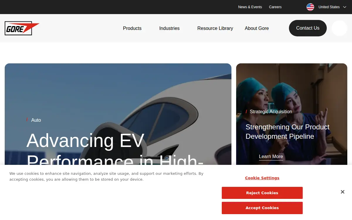 Homepage of Wl Gore & Associates INC