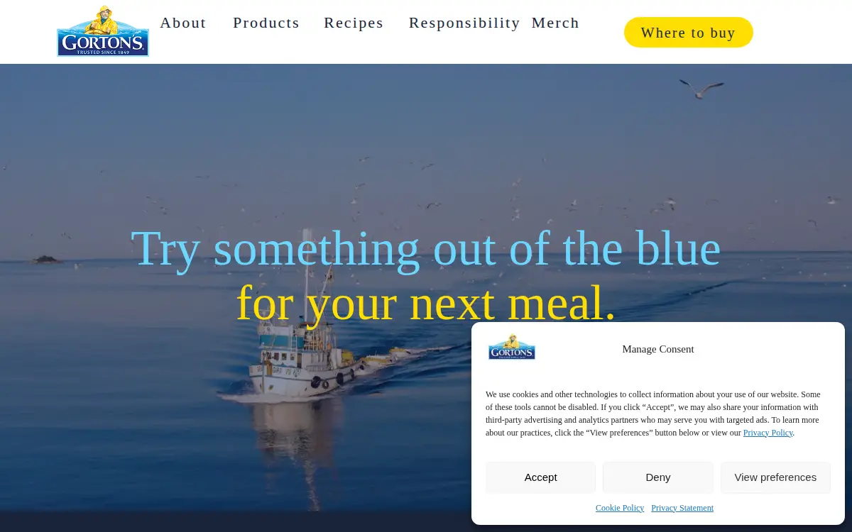 Homepage of Gorton's INC.