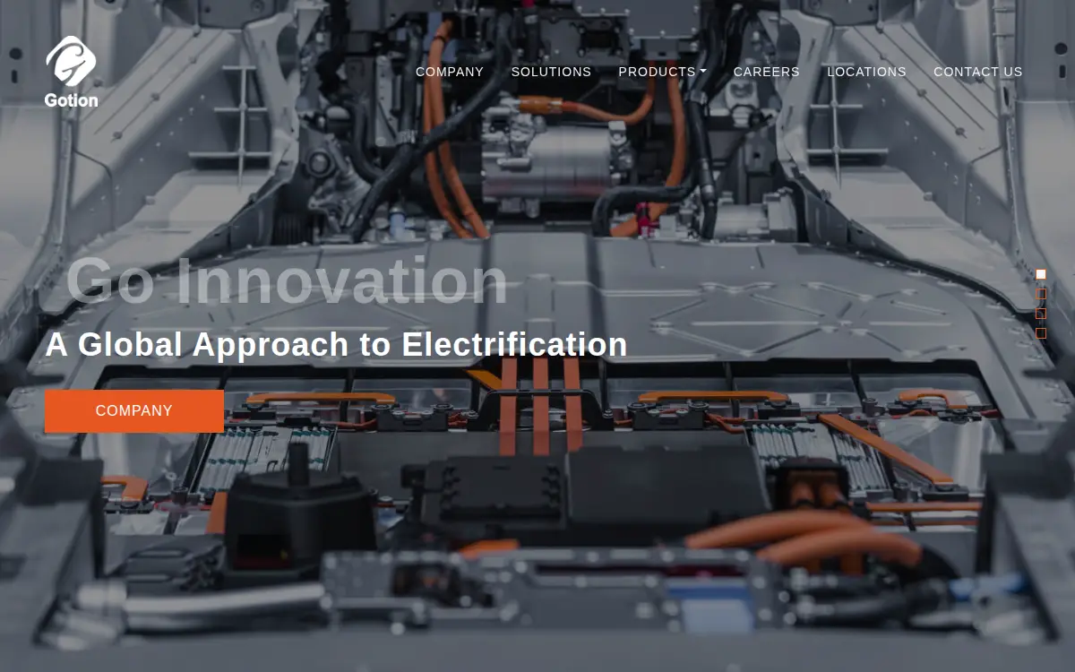 Homepage of Gotion, INC