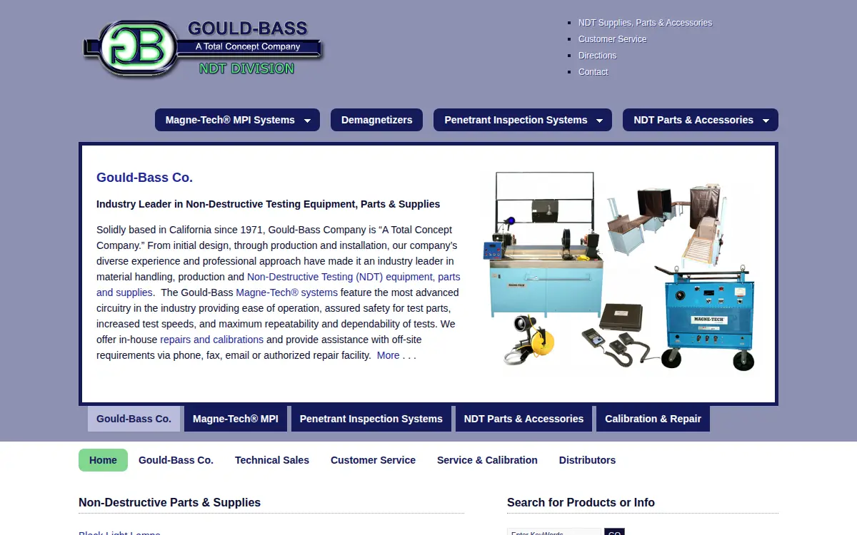 Homepage of Gould & Bass Company, INC.