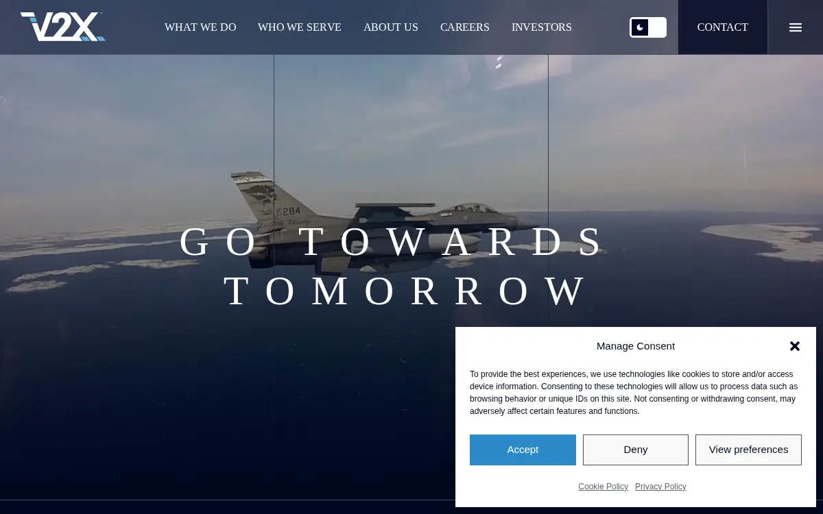 Homepage of Vertex Modernization and Sustainment LLC