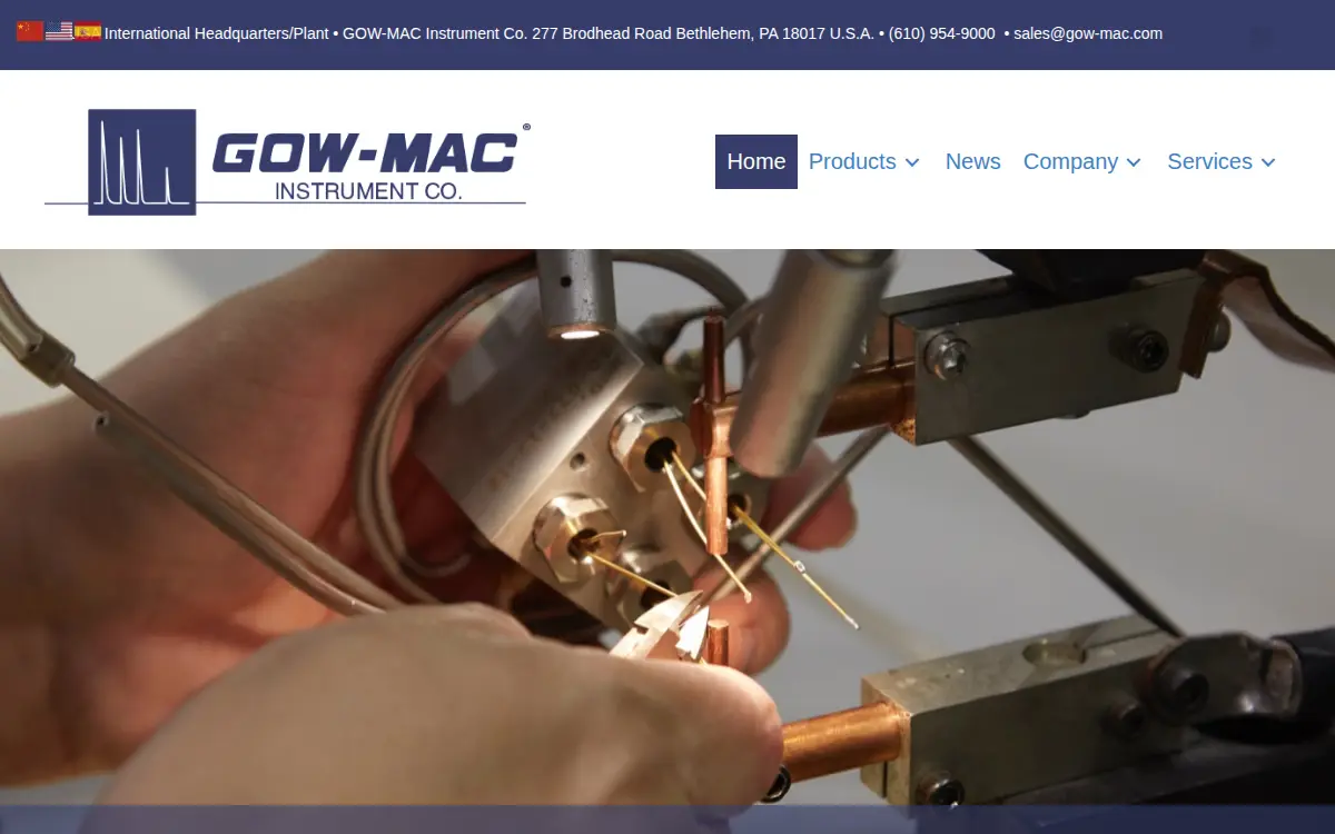 Homepage of Gow-mac Instrument CO