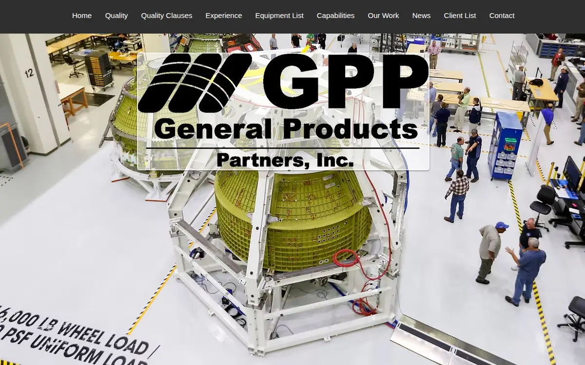 Homepage of General Products, Aerospace and Defense LLC