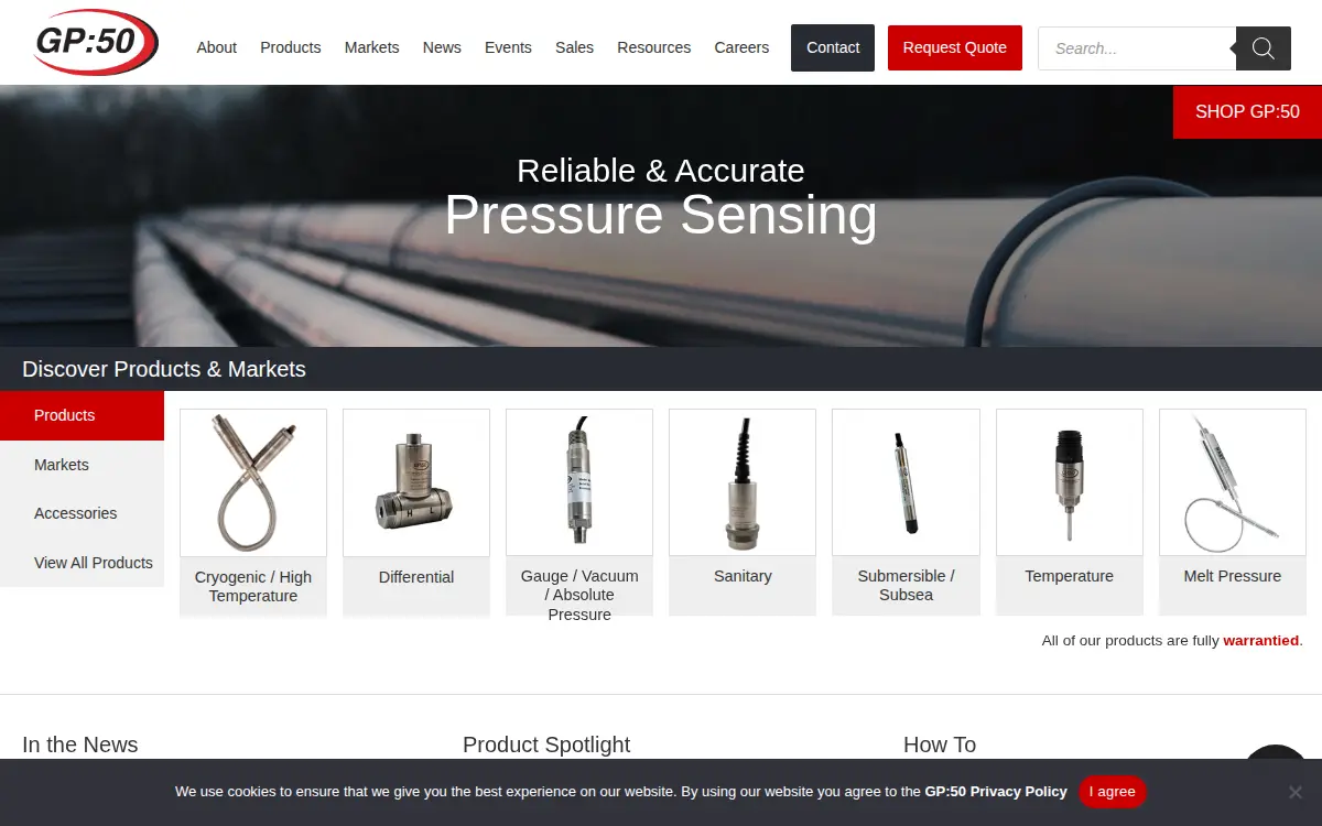 Homepage of G P 50 New York, LTD.