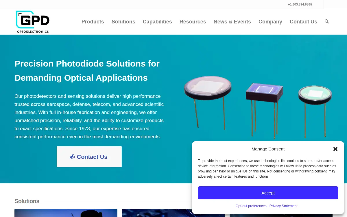 Homepage of Gpd Optoelectronics CORP.