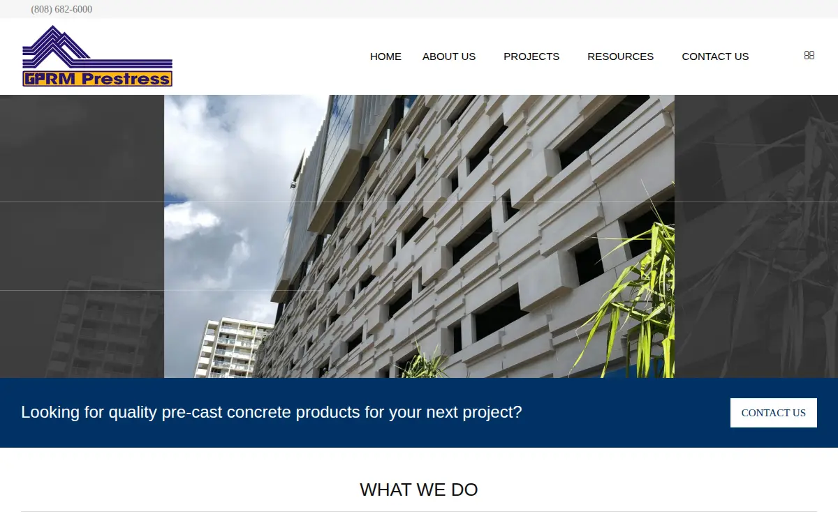 Homepage of Gp/rm Prestress, LLC