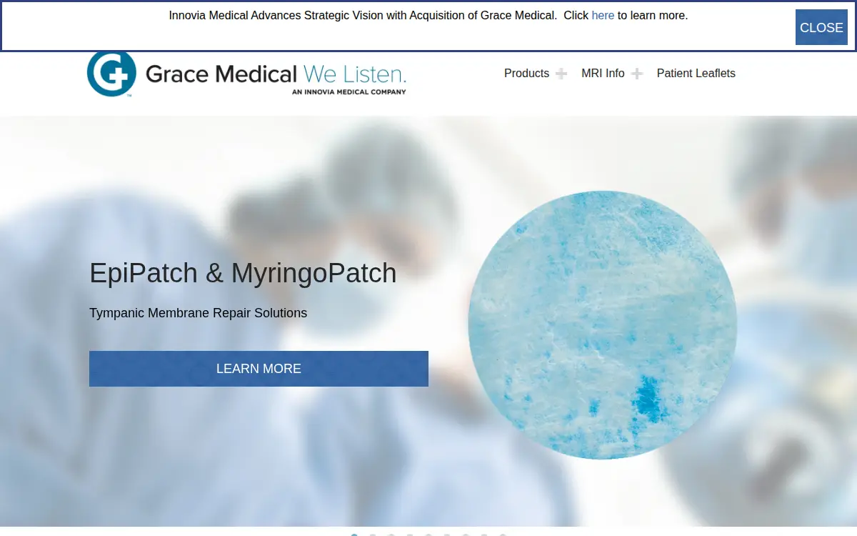 Homepage of Grace Medical, INC.