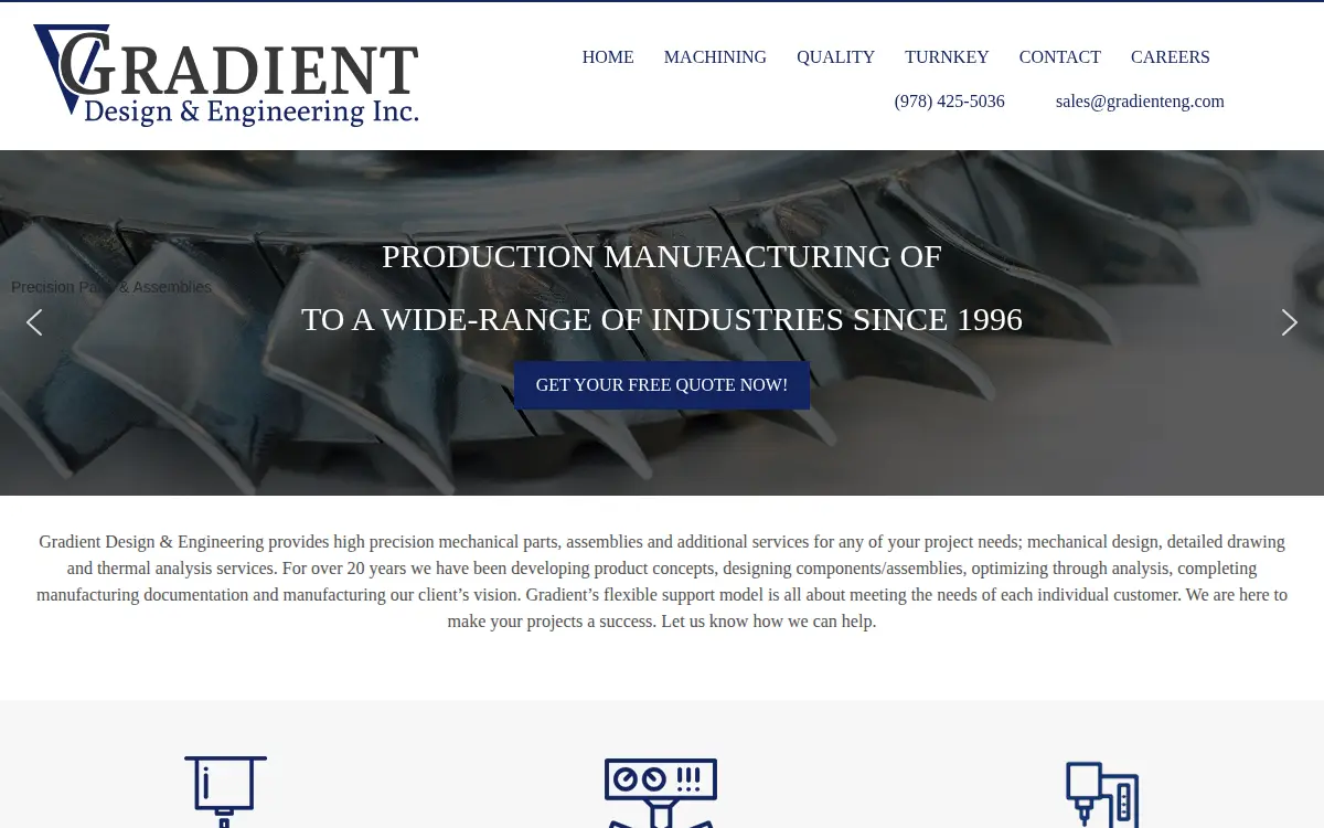 Homepage of Gradient Design & Engineering, INC.