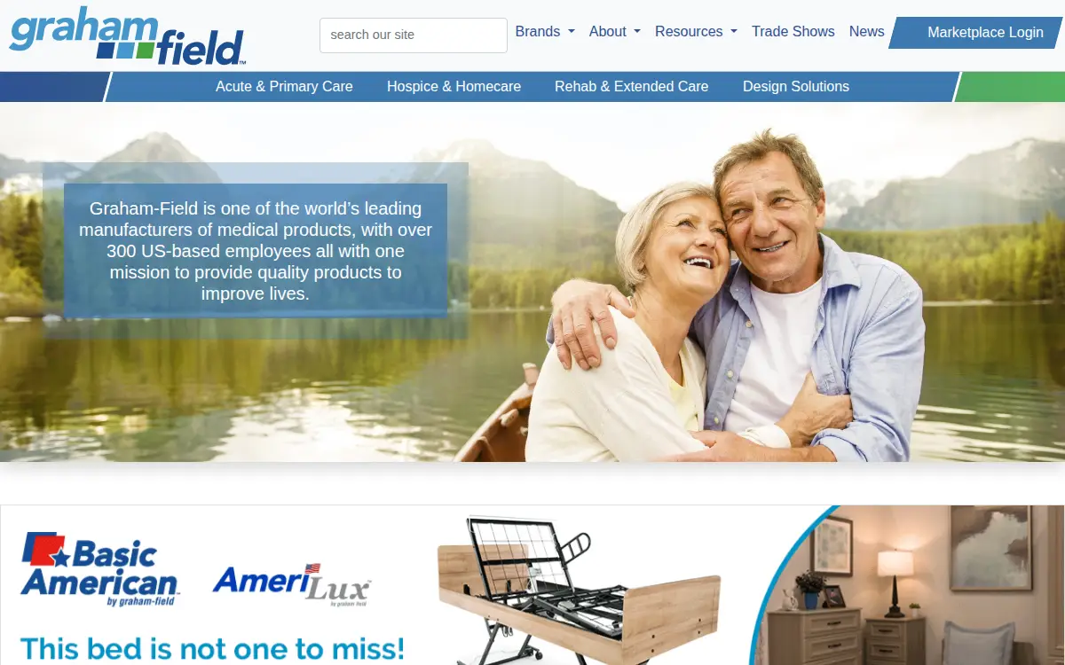 Homepage of Gf Health Products, INC.