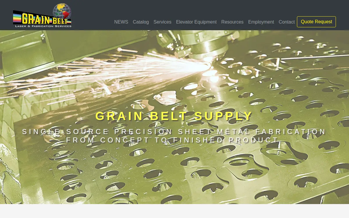 Homepage of Grain Belt Supply CO INC