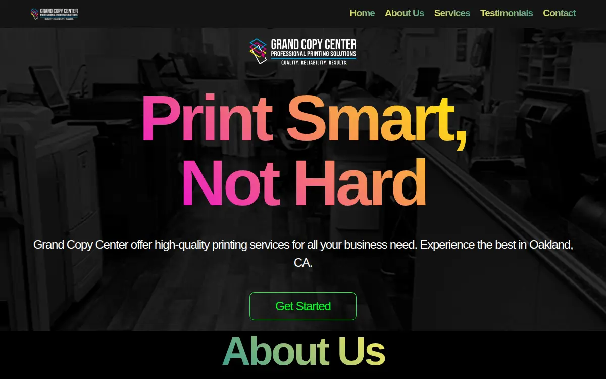Homepage of Grand Copy LLC