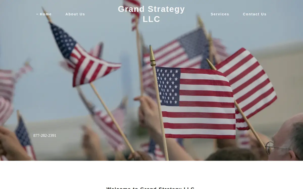 Homepage of Grand Strategy, LLC