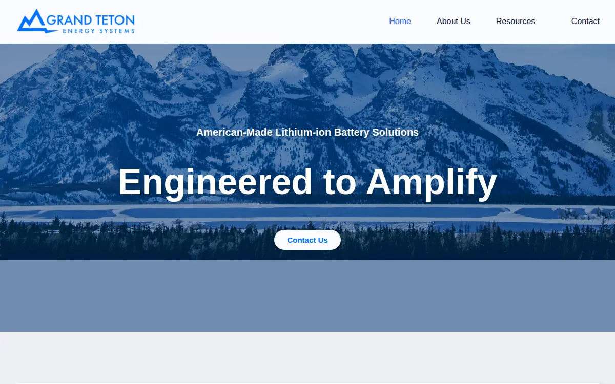 Homepage of Grand Teton Energy Systems INC.