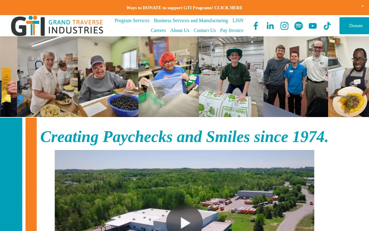 Homepage of Grand Traverse Industries INC