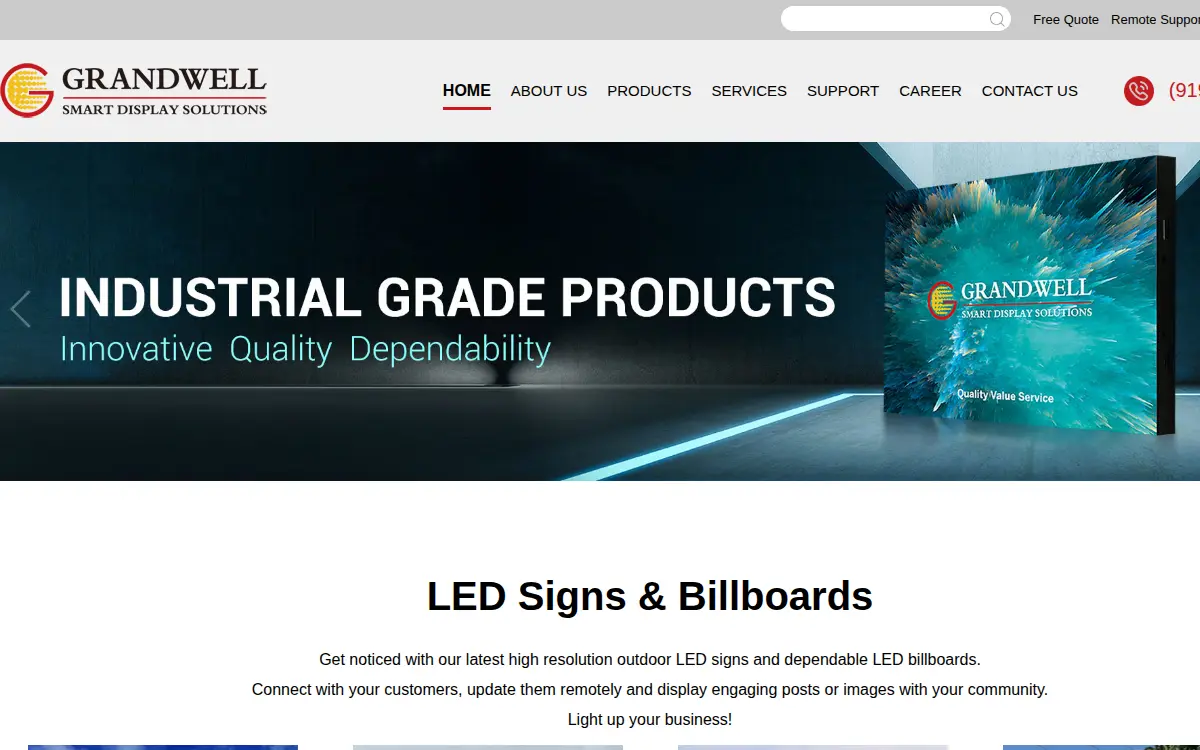 Homepage of Grandwell Industries, INC.