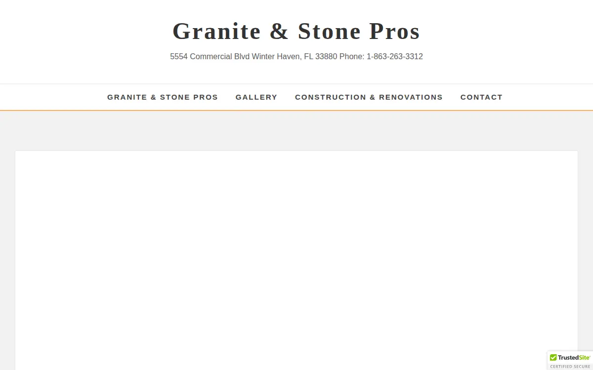 Homepage of Granite & Stone Pros LLC
