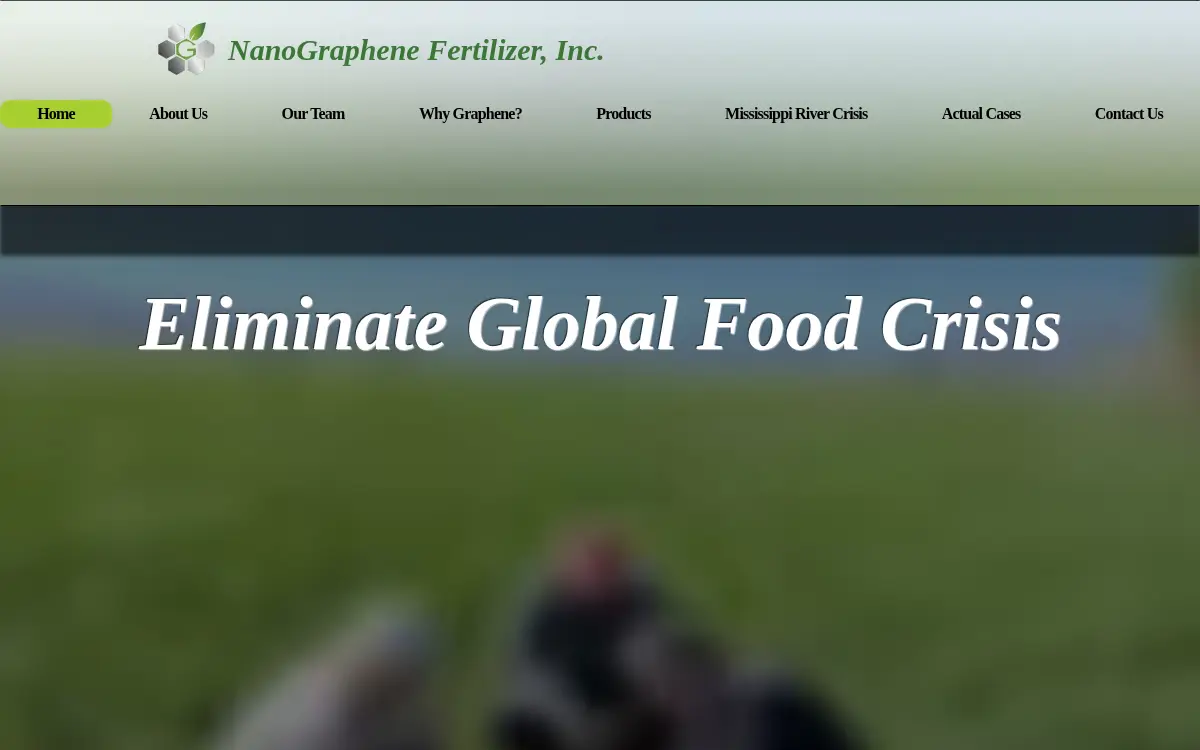 Homepage of Nanographene Fertilizer, INC.