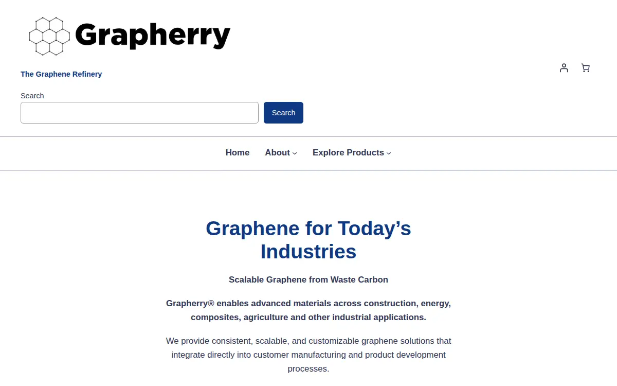 Homepage of Grapherry, INC.