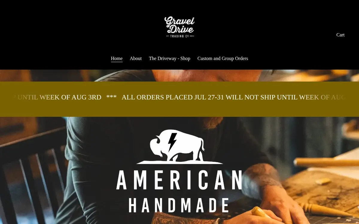 Homepage of Gravel Drive Trading Company LLC
