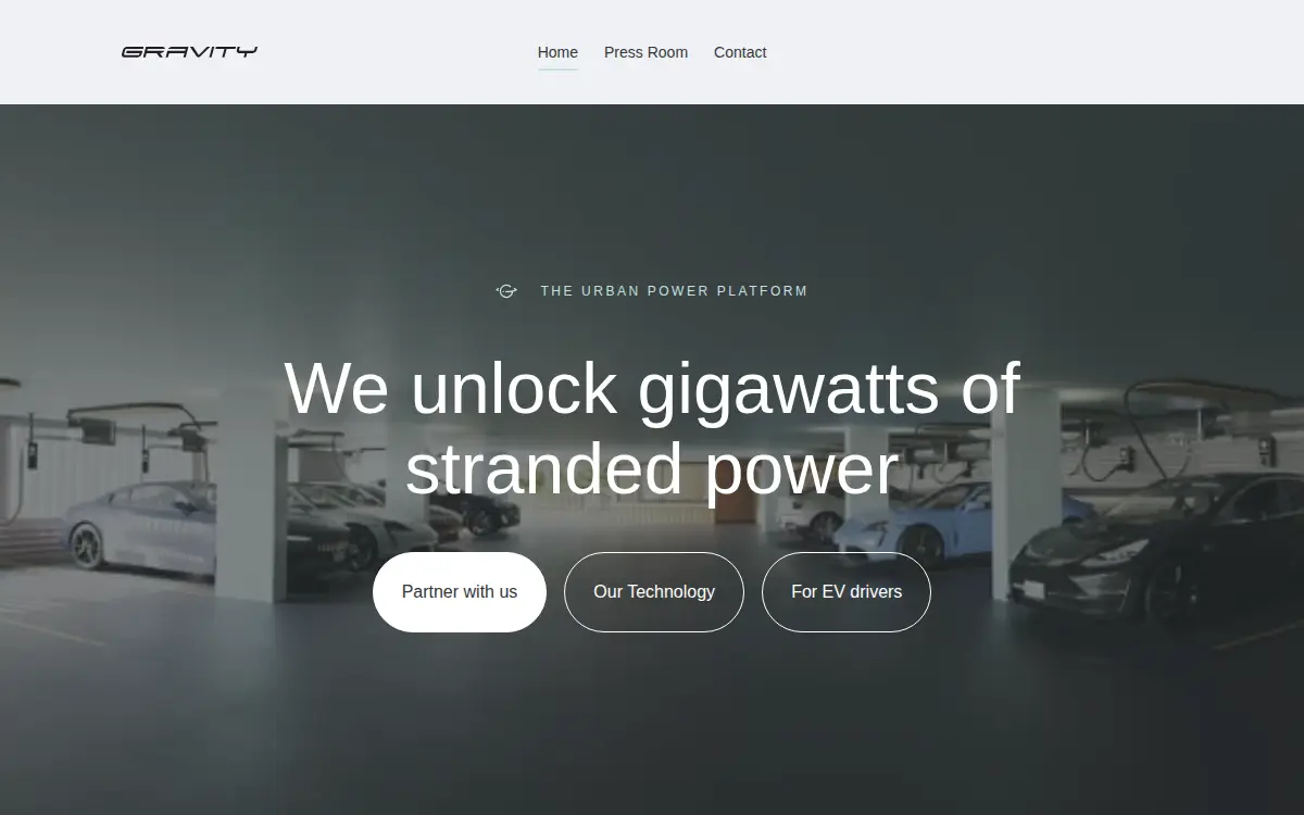 Homepage of Gravity, INC.