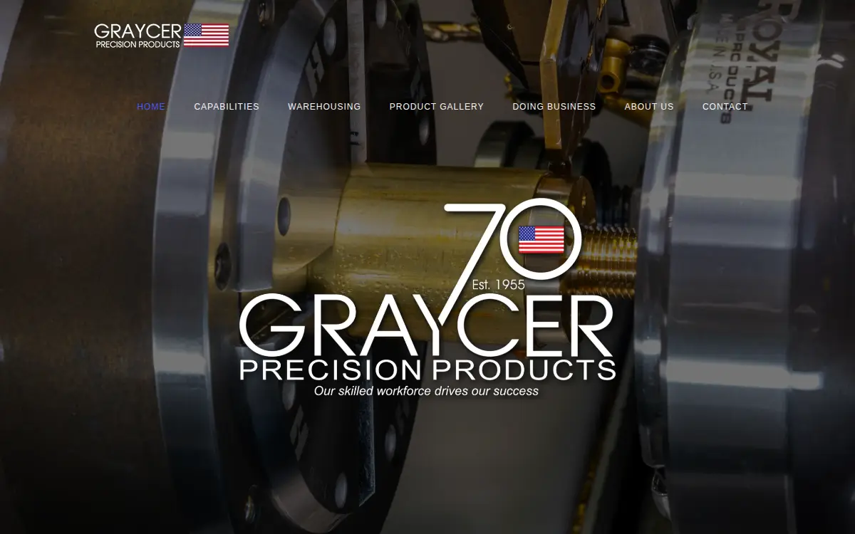 Homepage of Graycer Screw Products Co., INC.