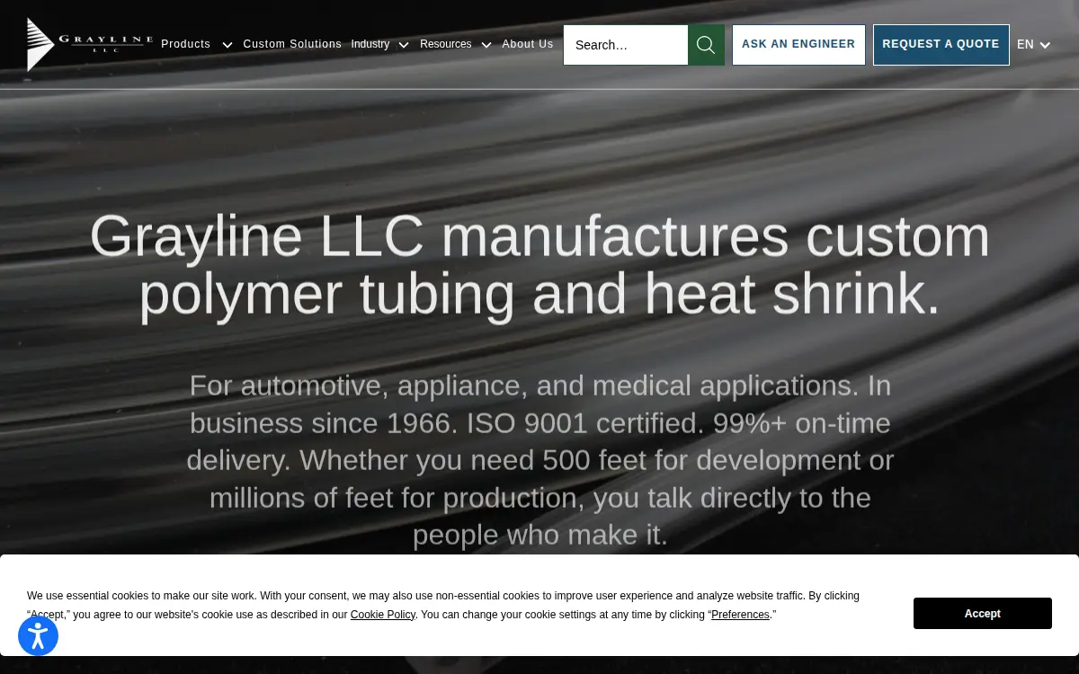 Homepage of Grayline LLC