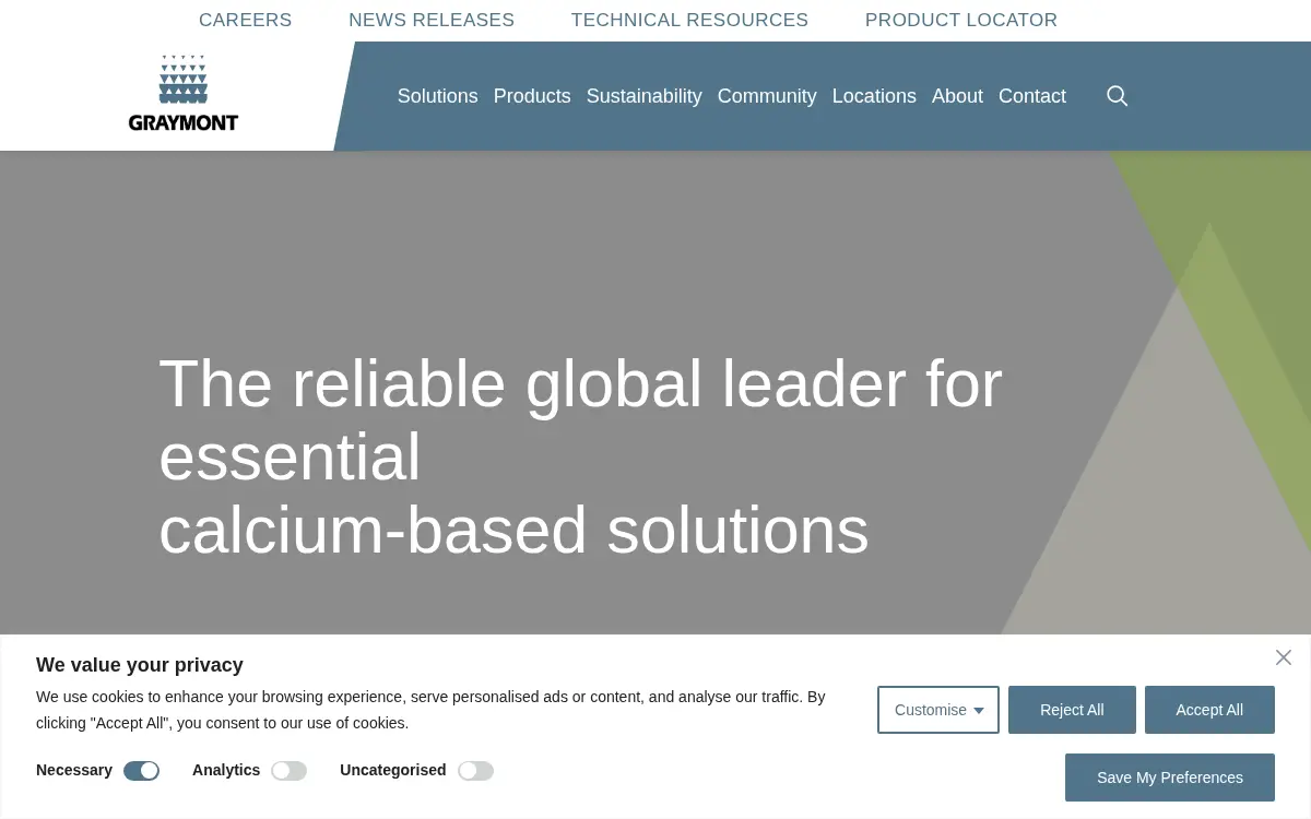 Homepage of Graymont Western US INC