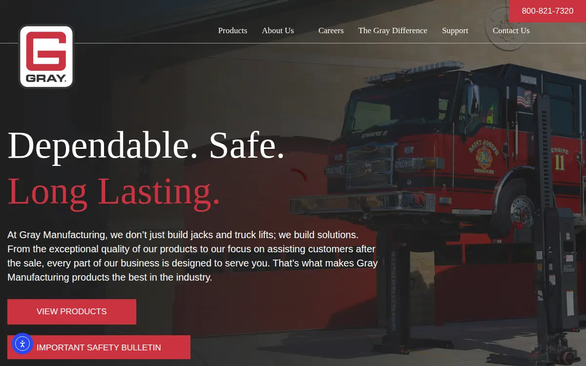 Homepage of Gray Manufacturing Company, INC