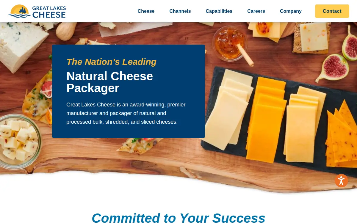 Homepage of Great Lakes Cheese CO INC