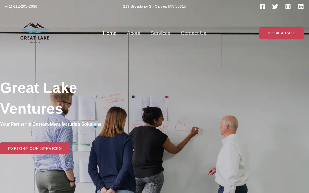 Homepage of Great Lake Ventures LLC